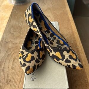 Rothy's Brown and Black Leopard Print Flats